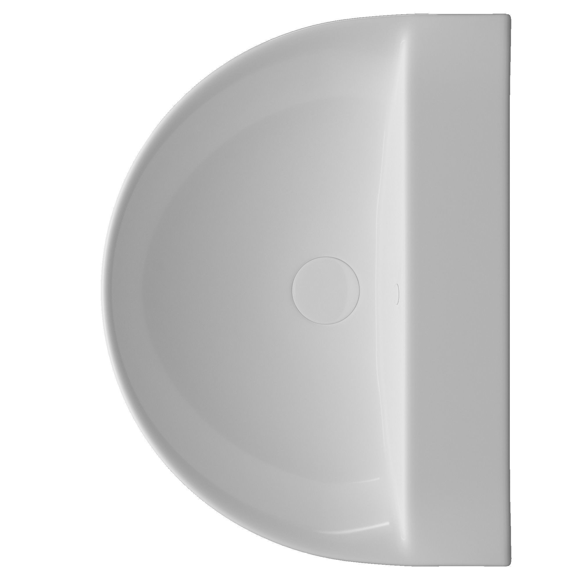 Pedestal Half Round Wash Basin 3D model Modeled in 3ds max 3D model_2