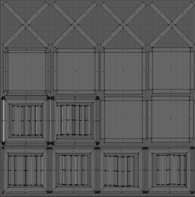 Crate low-poly wooden box Free low-poly 3D model_1