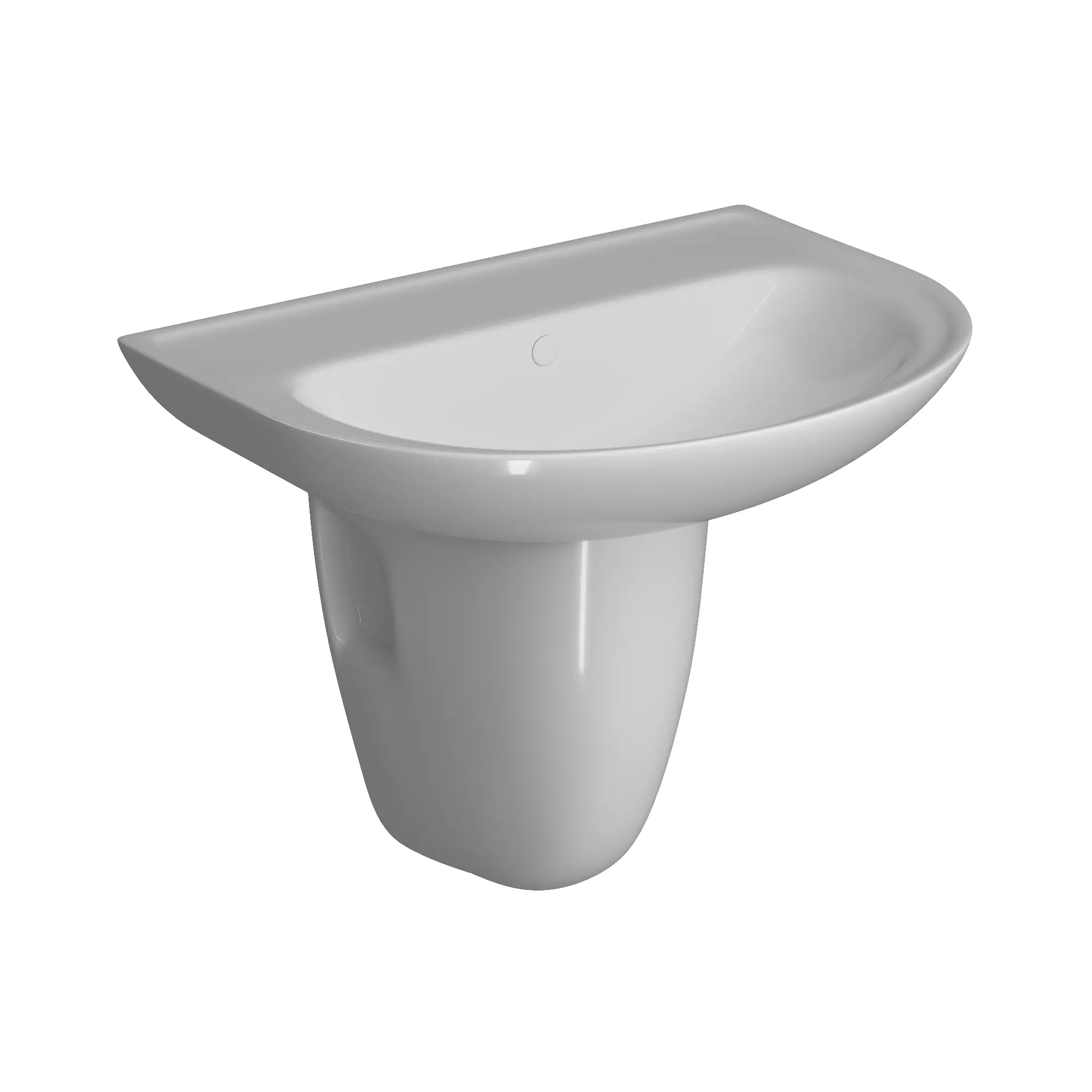 Pedestal Half Round Wash Basin 3D model Modeled in 3ds max 3D model_0