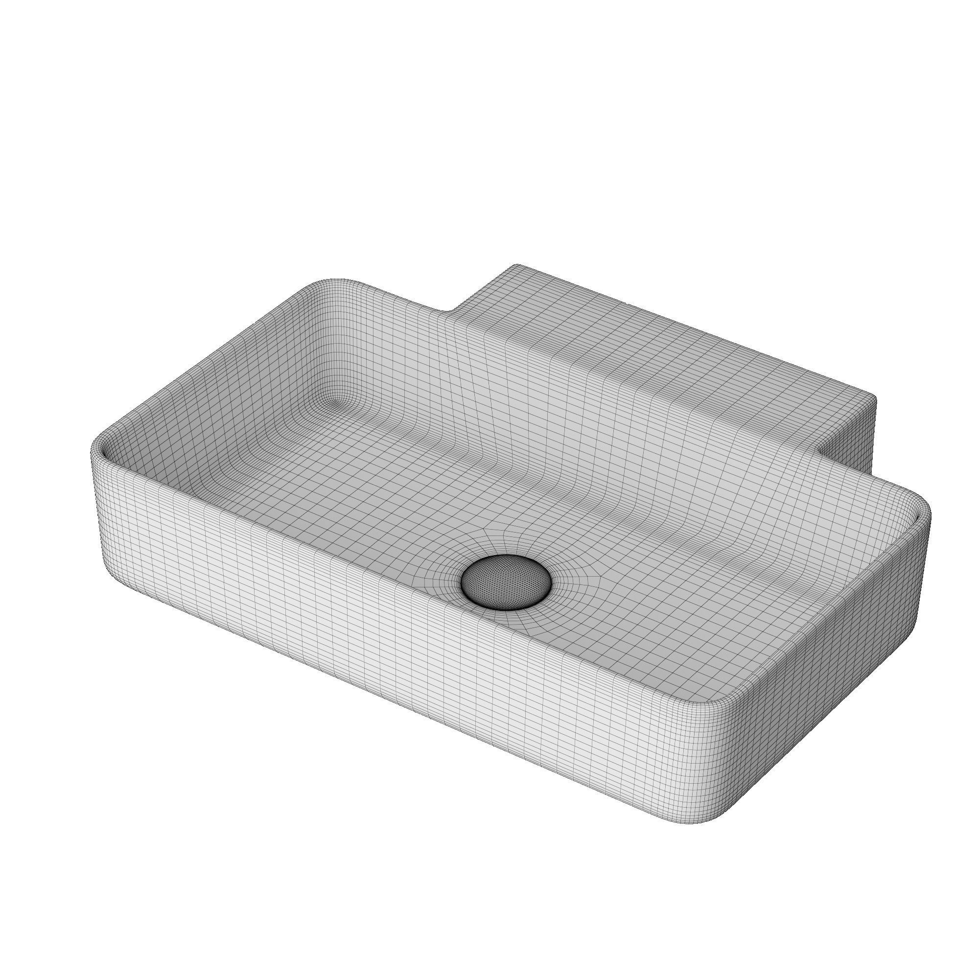 Wall Hung Wash Basin 3D model Modeled in 3ds max 3D model_9