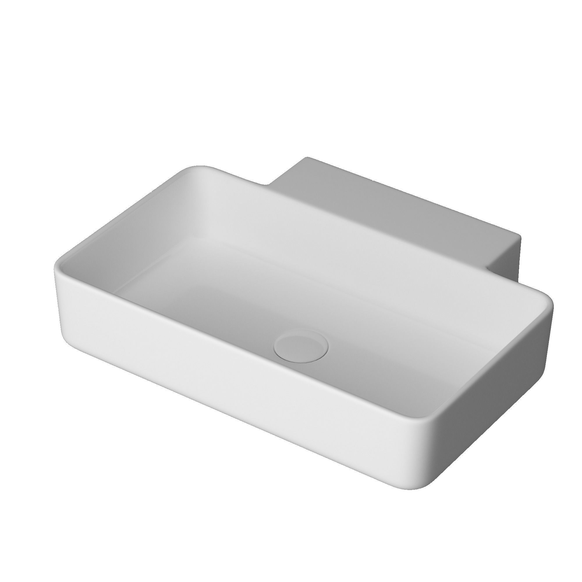 Wall Hung Wash Basin 3D model Modeled in 3ds max 3D model_3