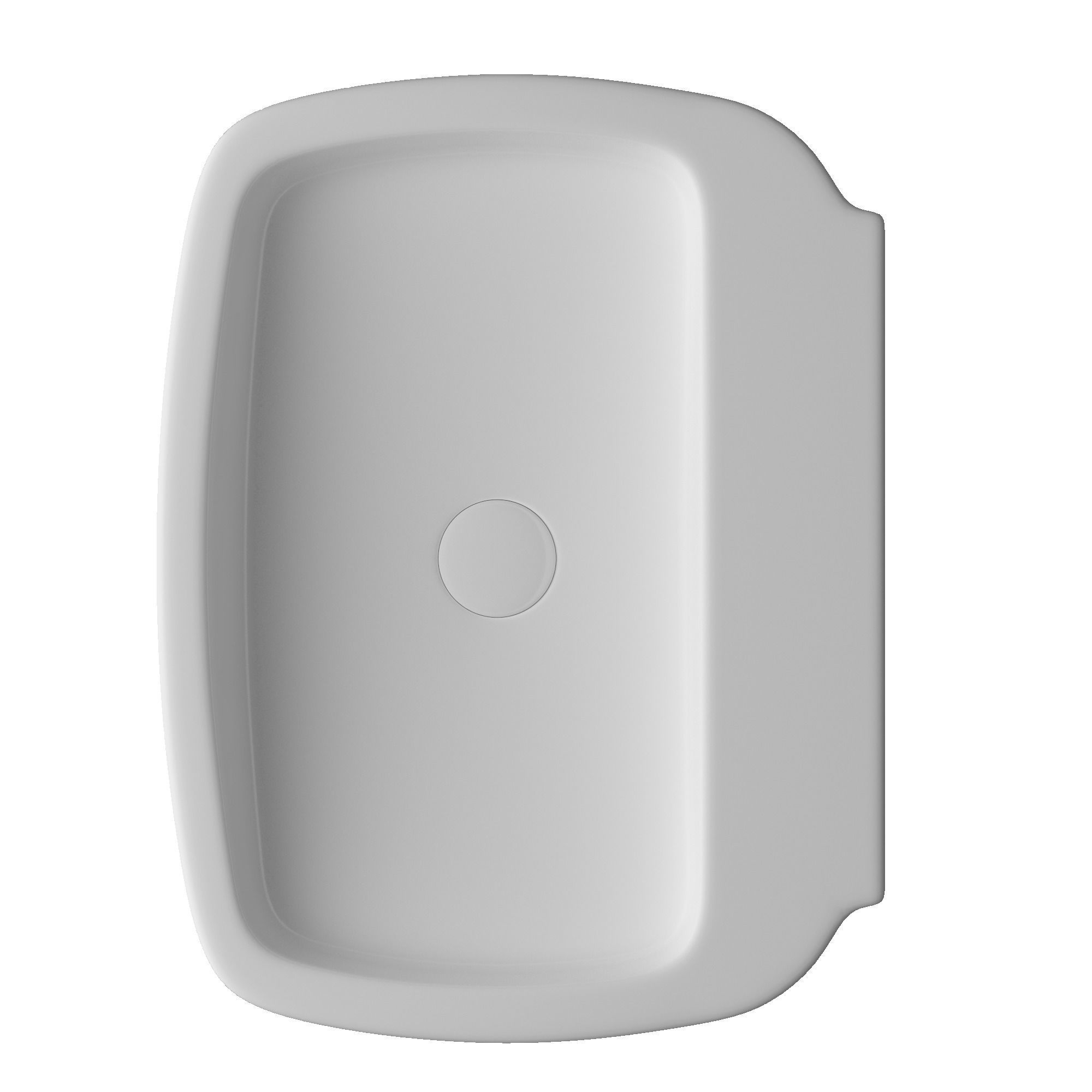 Wall Hung Rounded Rectangle Wash Basin Modeled in 3ds max 3D model_2