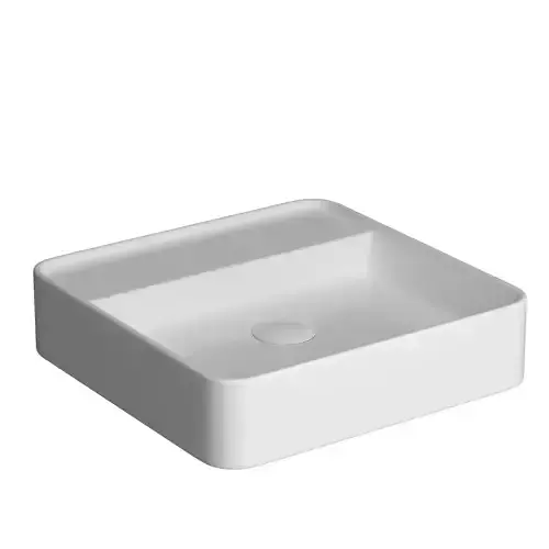 Wall Hung Square Shape Wash Basin 3D model Modeled in 3ds max