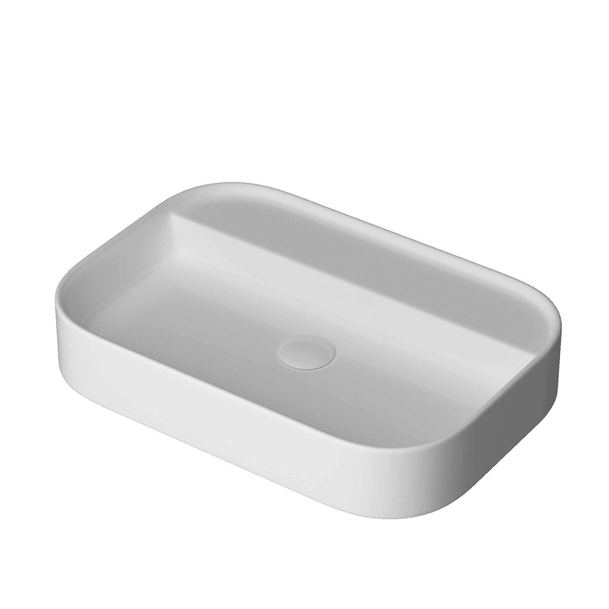 Wall Hung Rounded Rectangle Wash Basin Modeled in 3ds max 3D model_3