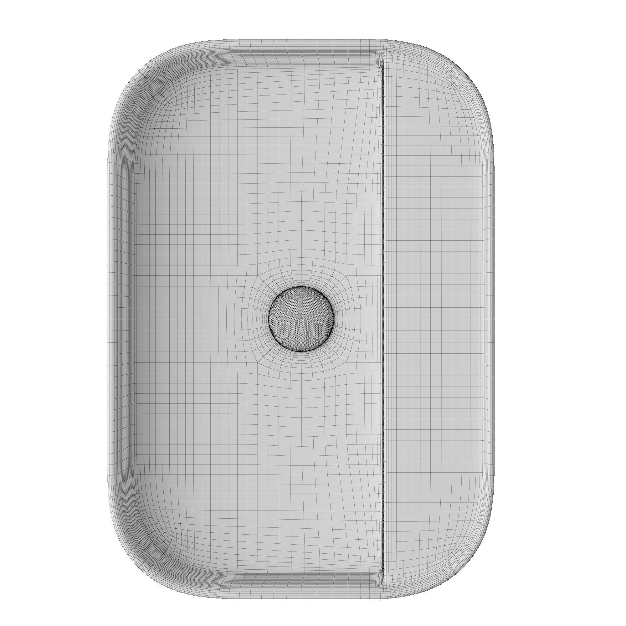 Wall Hung Rounded Rectangle Wash Basin Modeled in 3ds max 3D model_8