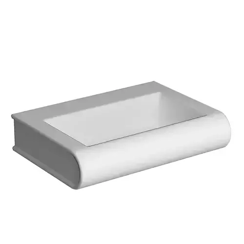 Wall Hung Rectangle Wash Basin 3D model Modeled in 3ds max