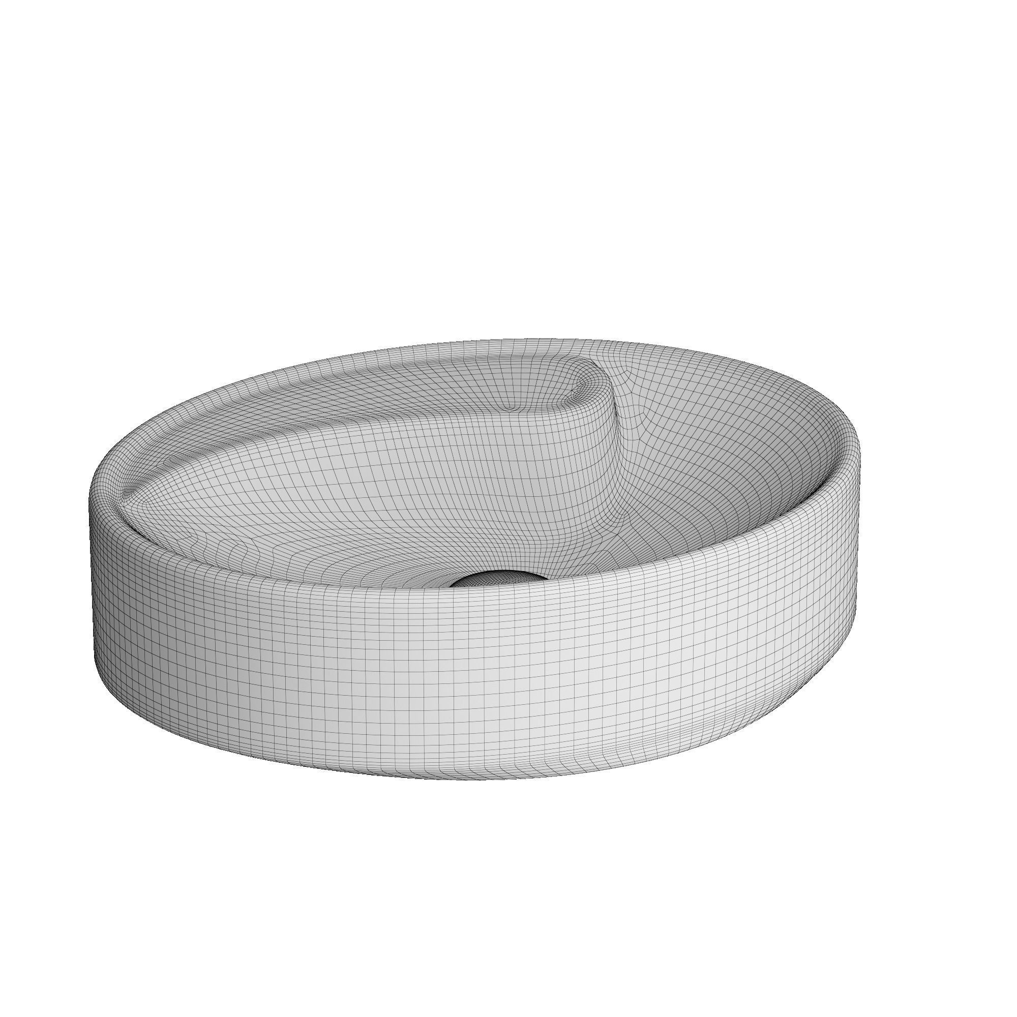 Wall Hung Ellipse Wash Basin 3D model Modeled in 3ds max 3D model_5