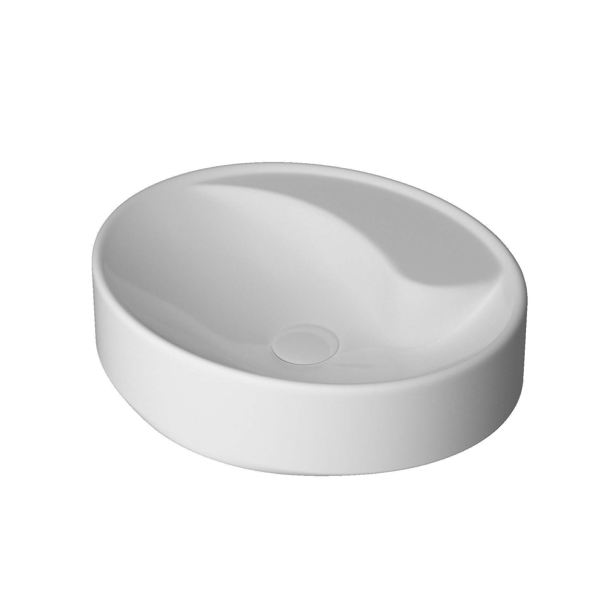 Wall Hung Ellipse Wash Basin 3D model Modeled in 3ds max 3D model_3