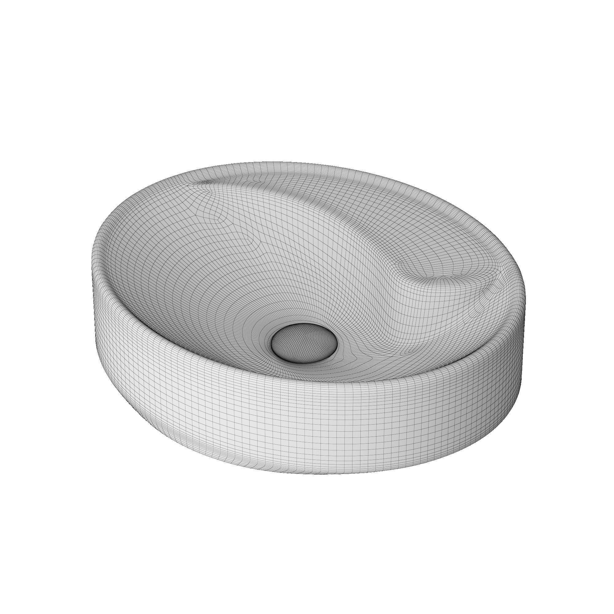 Wall Hung Ellipse Wash Basin 3D model Modeled in 3ds max 3D model_8