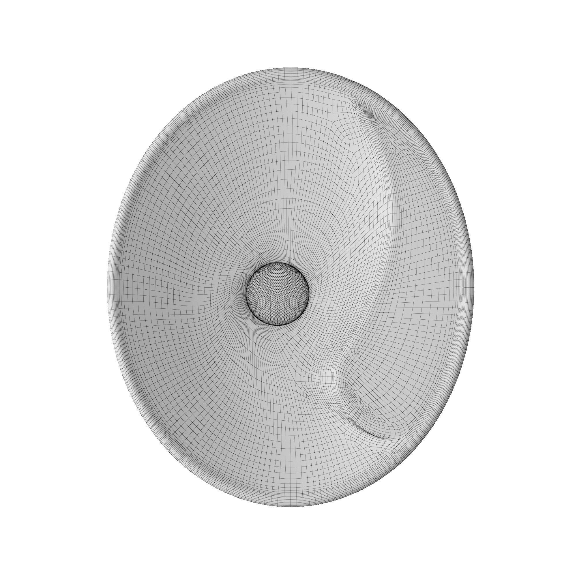 Wall Hung Ellipse Wash Basin 3D model Modeled in 3ds max 3D model_7