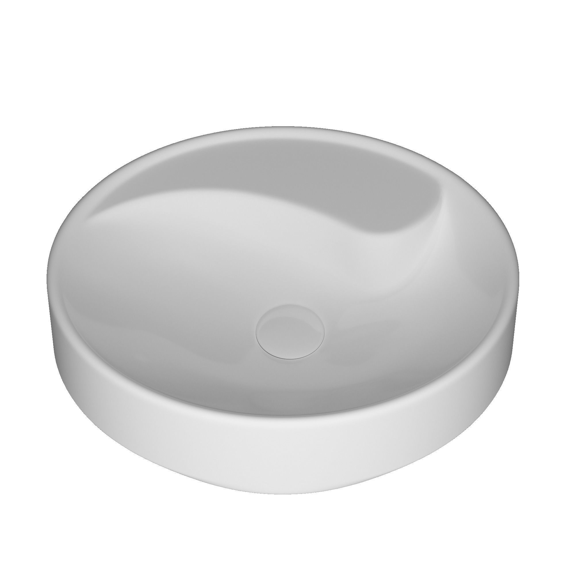 Wall Hung Ellipse Wash Basin 3D model Modeled in 3ds max 3D model_4
