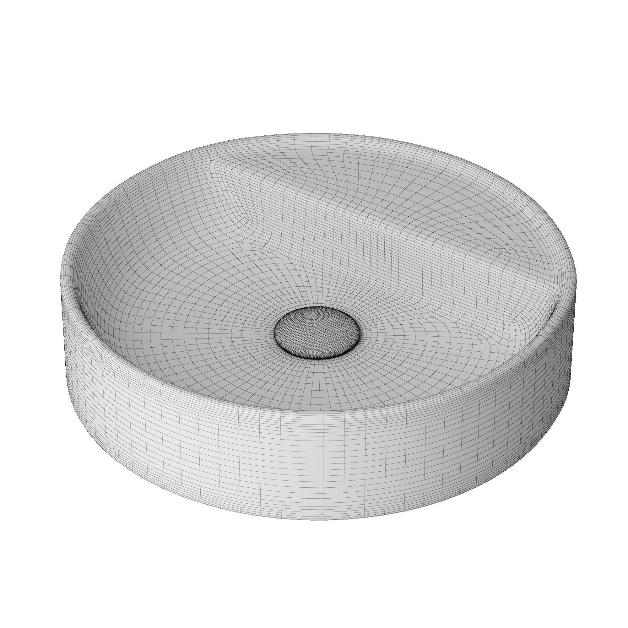 Wall Hung Round Shape Wash Basin 3D model Modeled in 3ds max 3D model_8