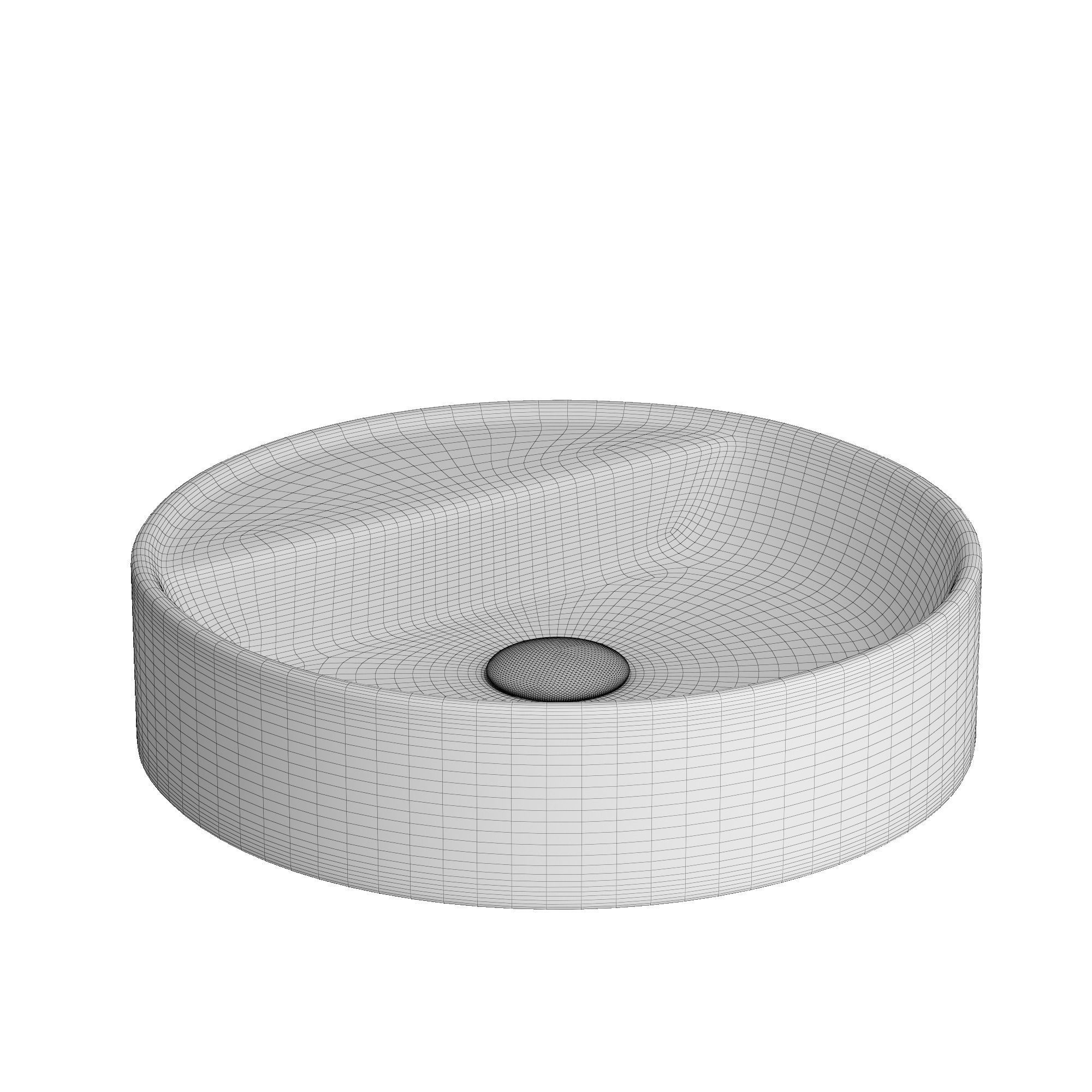 Wall Hung Round Shape Wash Basin 3D model Modeled in 3ds max 3D model_5