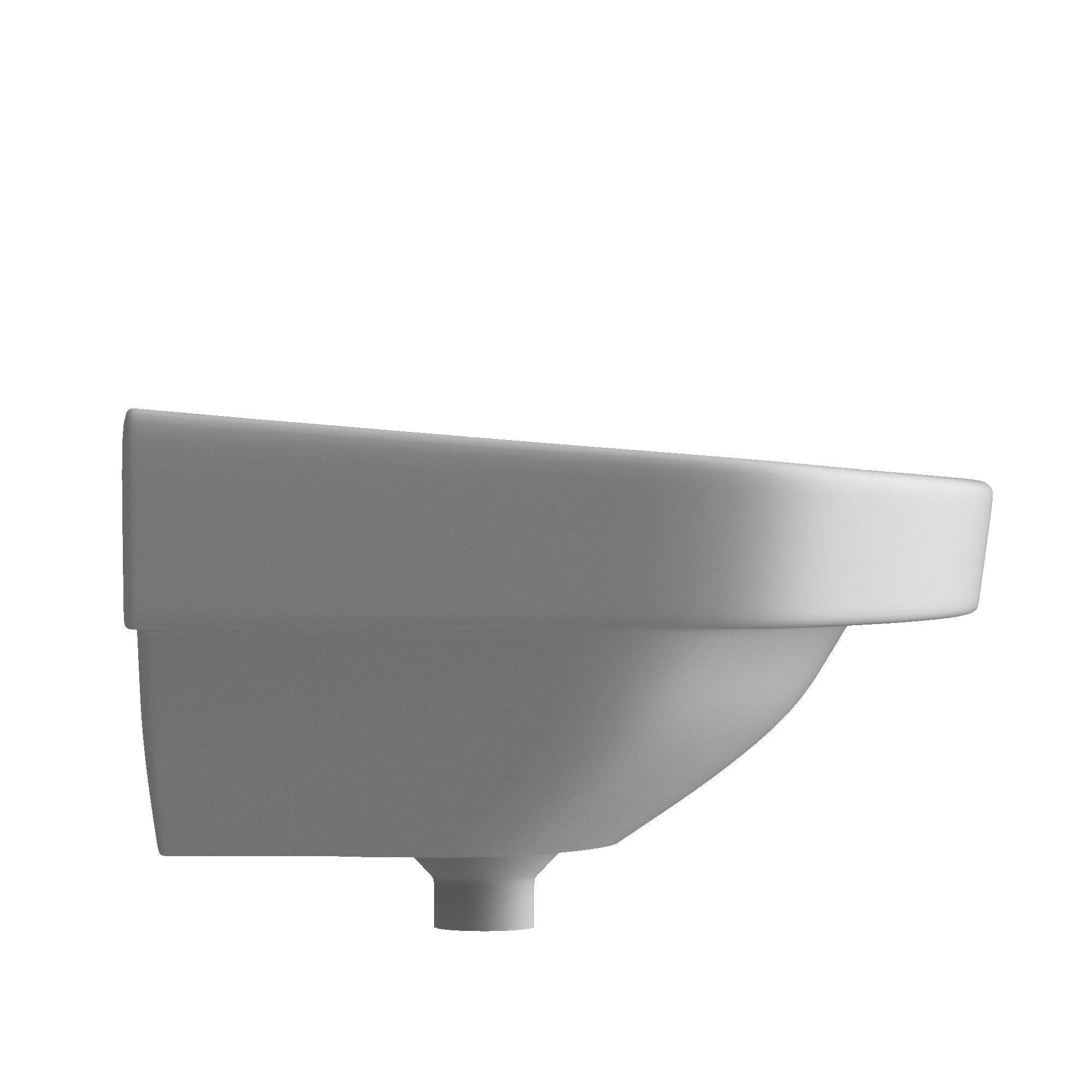Wall Hung Rectangle Wash Basin 3D model Modeled in 3ds max 3D model_1