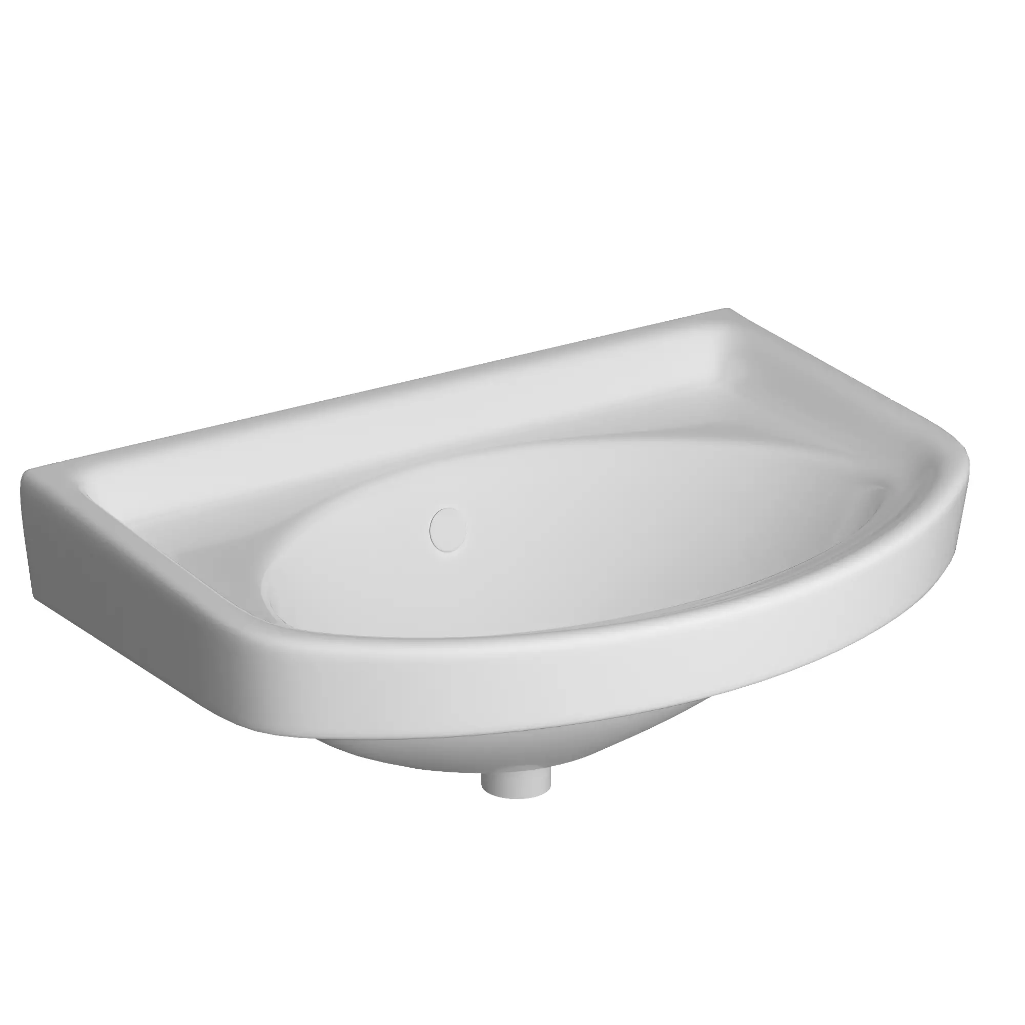 Wall Hung Rectangle Wash Basin 3D model Modeled in 3ds max 3D model_0