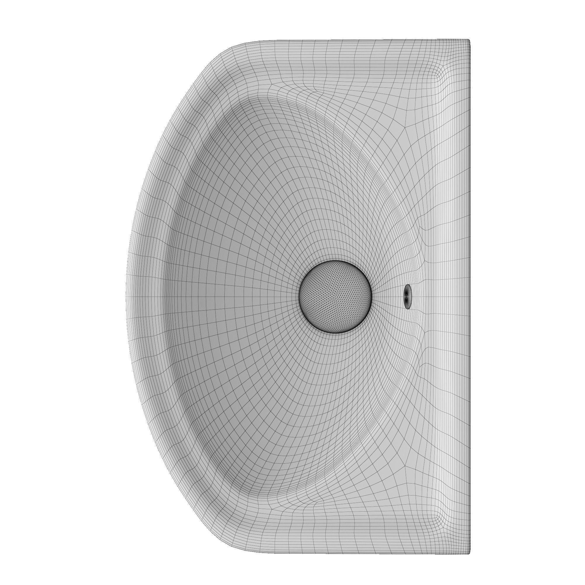 Wall Hung Rectangle Wash Basin 3D model Modeled in 3ds max 3D model_8