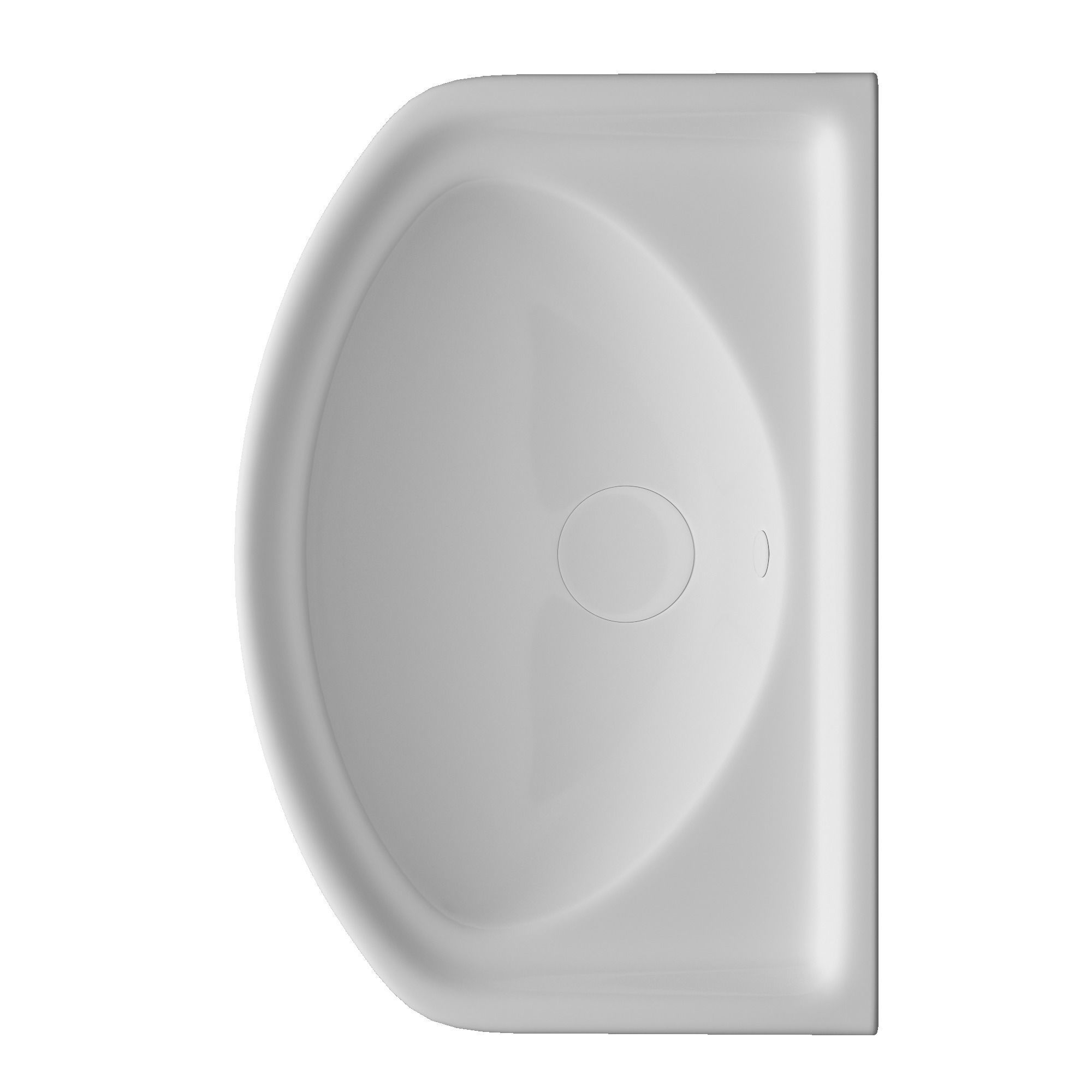 Wall Hung Rectangle Wash Basin 3D model Modeled in 3ds max 3D model_2