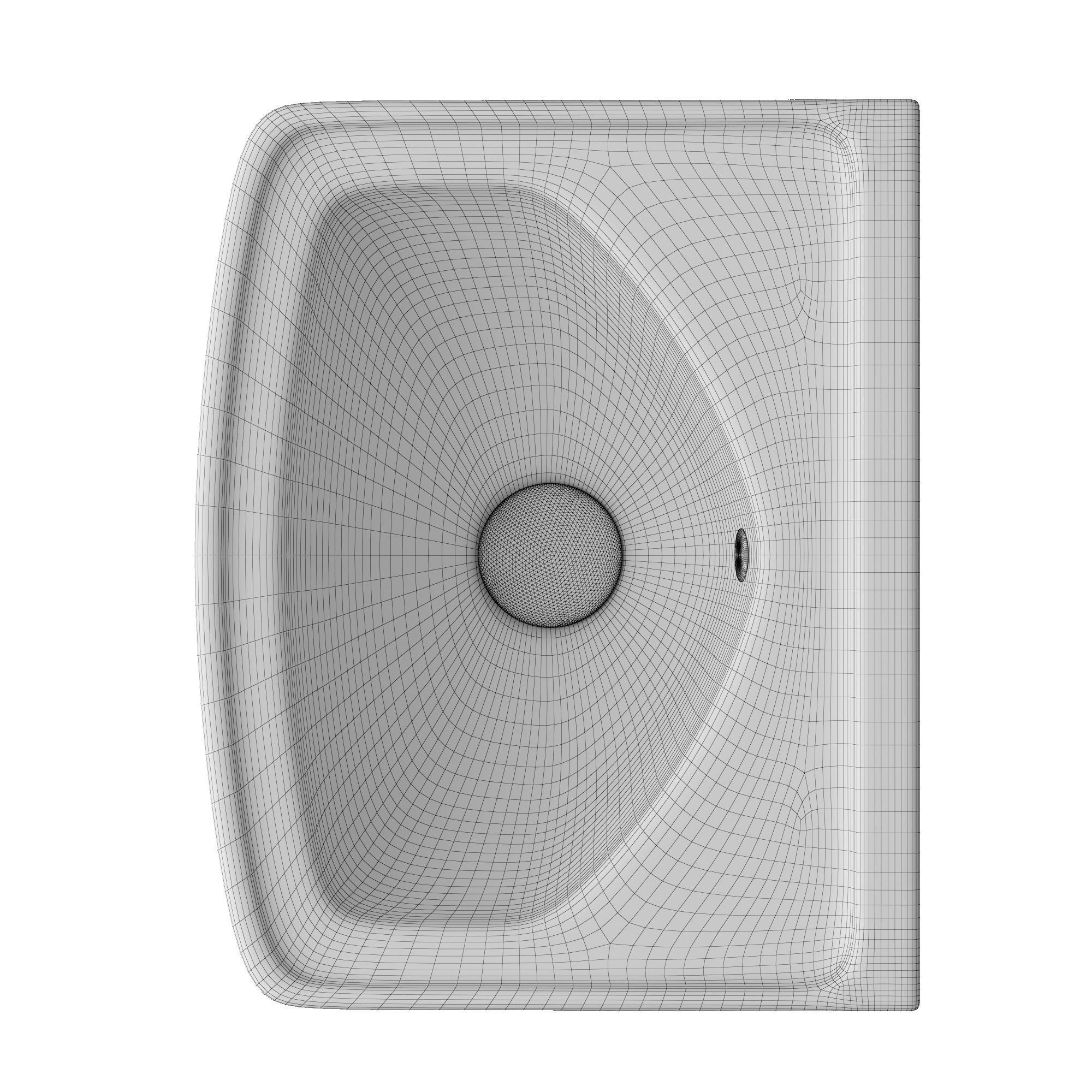 Wall Hung Rectangle Wash Basin 3D model Modeled in 3ds max 3D model_8