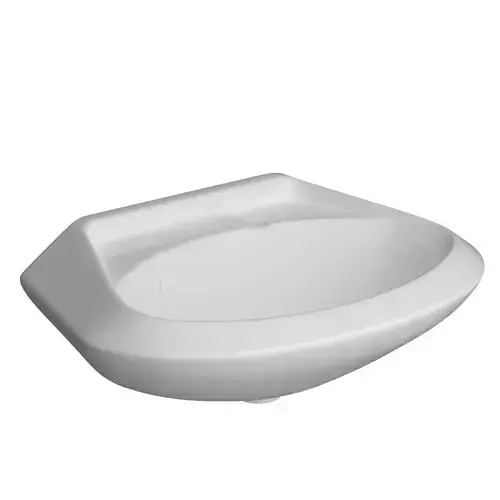Wall Hung Half Round Wash Basin 3D model Modeled in 3ds max 