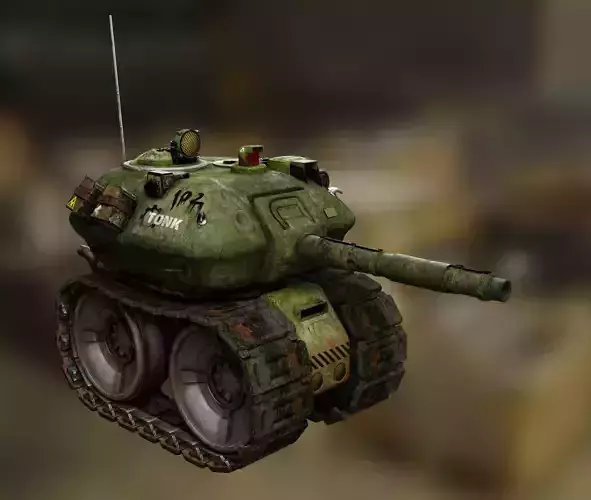 Tonk tank Low-poly 3D model