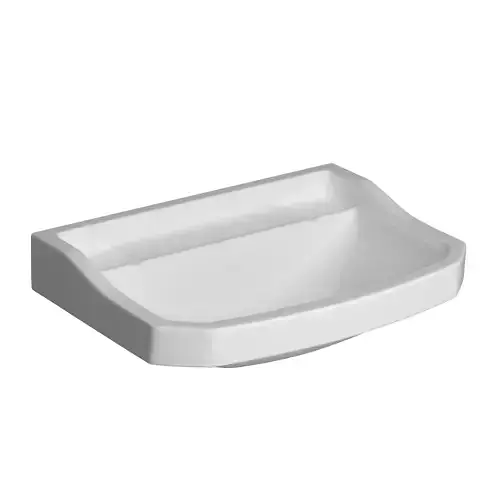 Wall Hung Rectangle Wash Basin 3D model Modeled in 3ds max 