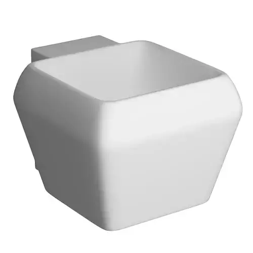 Wall Hung Square Wash Basin 3D model Modeled in 3ds max 