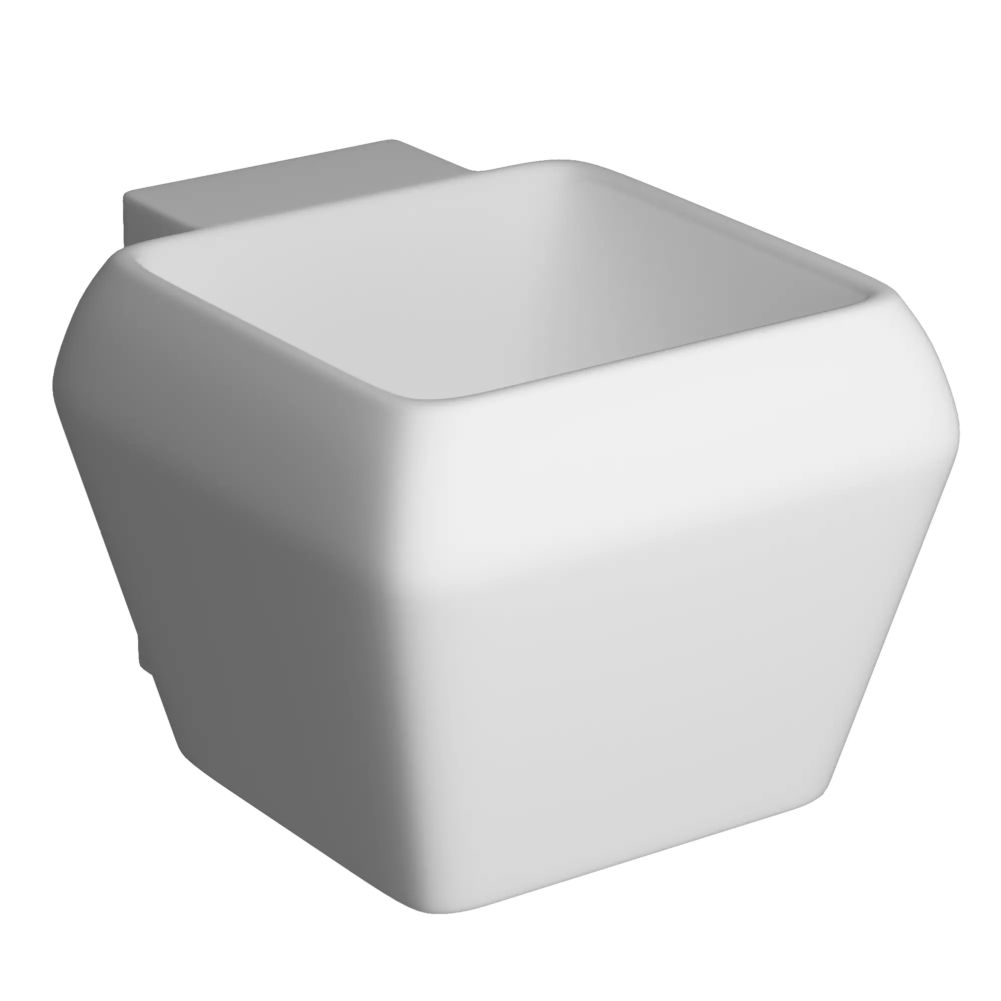 Wall Hung Square Wash Basin 3D model Modeled in 3ds max 3D model