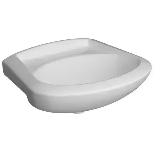 Wall Hung Half Round Wash Basin 3D model Modeled in 3ds max