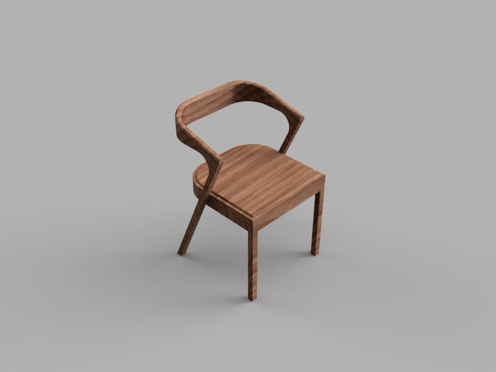 Chair 3D print model_2
