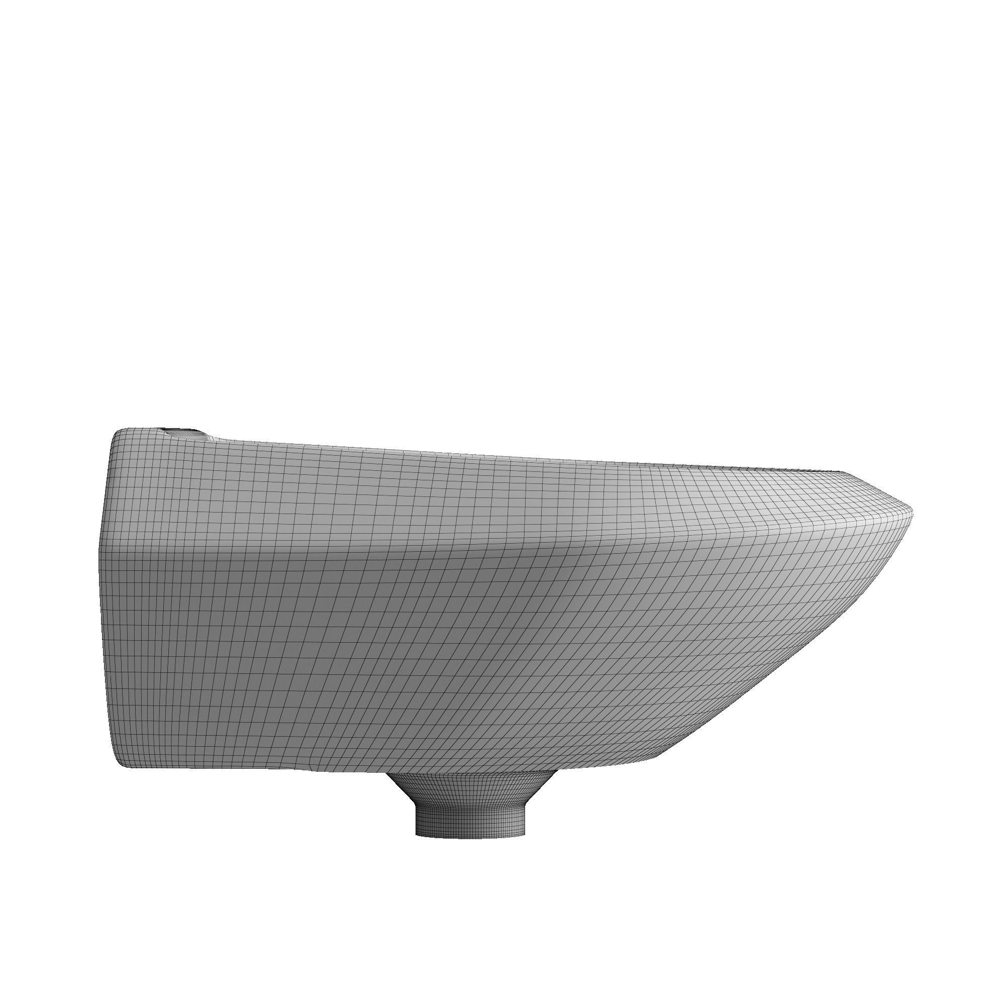 Wall Hung Half Round Wash Basin 3D model Modeled in 3ds max 3D model_7