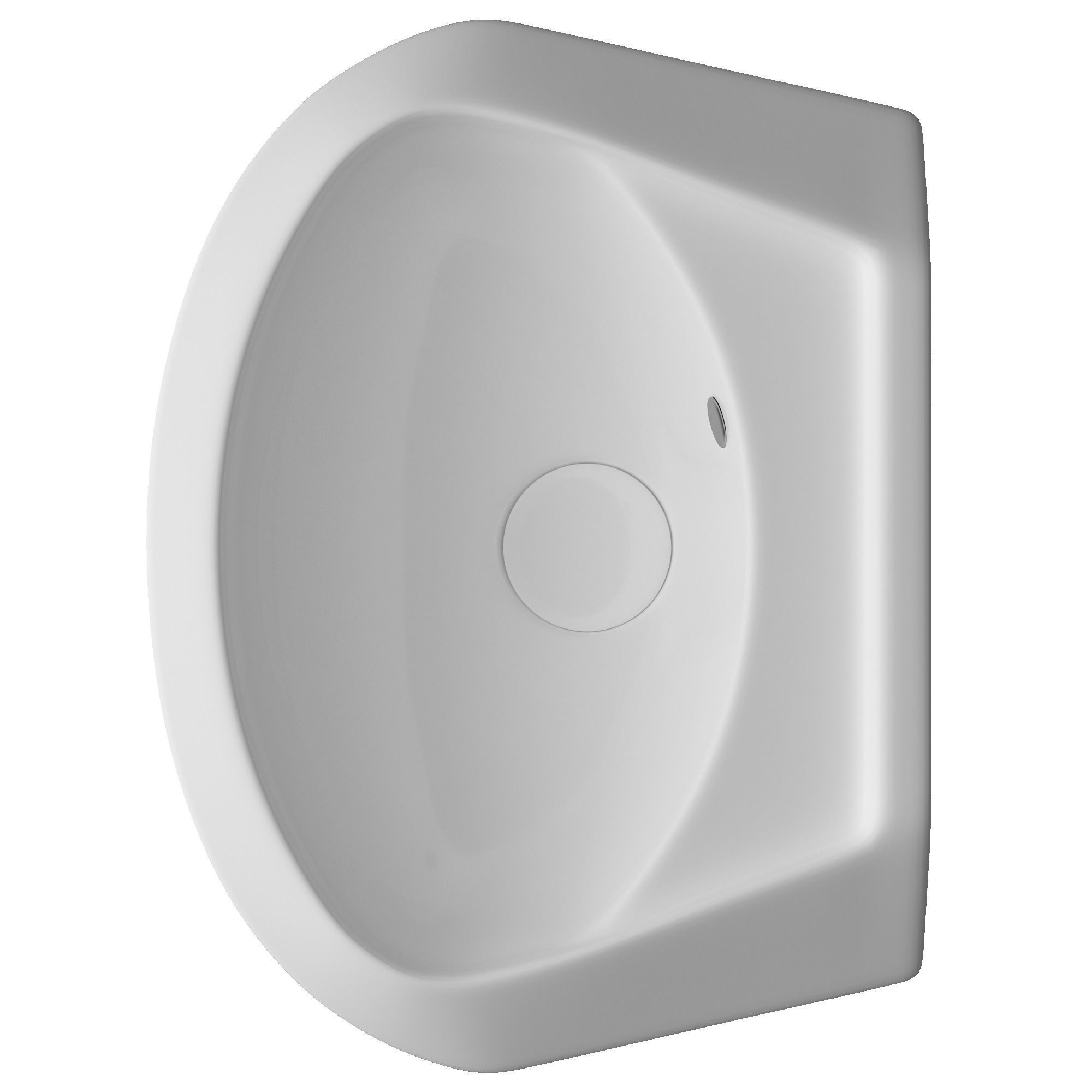 Wall Hung Half Round Wash Basin 3D model Modeled in 3ds max 3D model_2