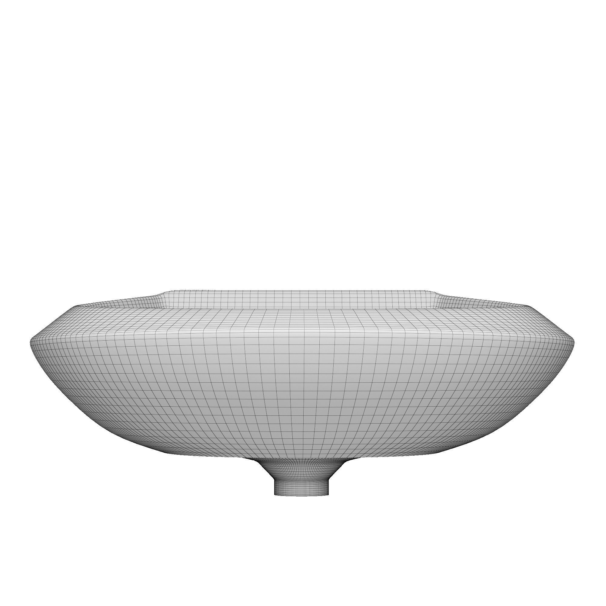 Wall Hung Half Round Wash Basin 3D model Modeled in 3ds max 3D model_10