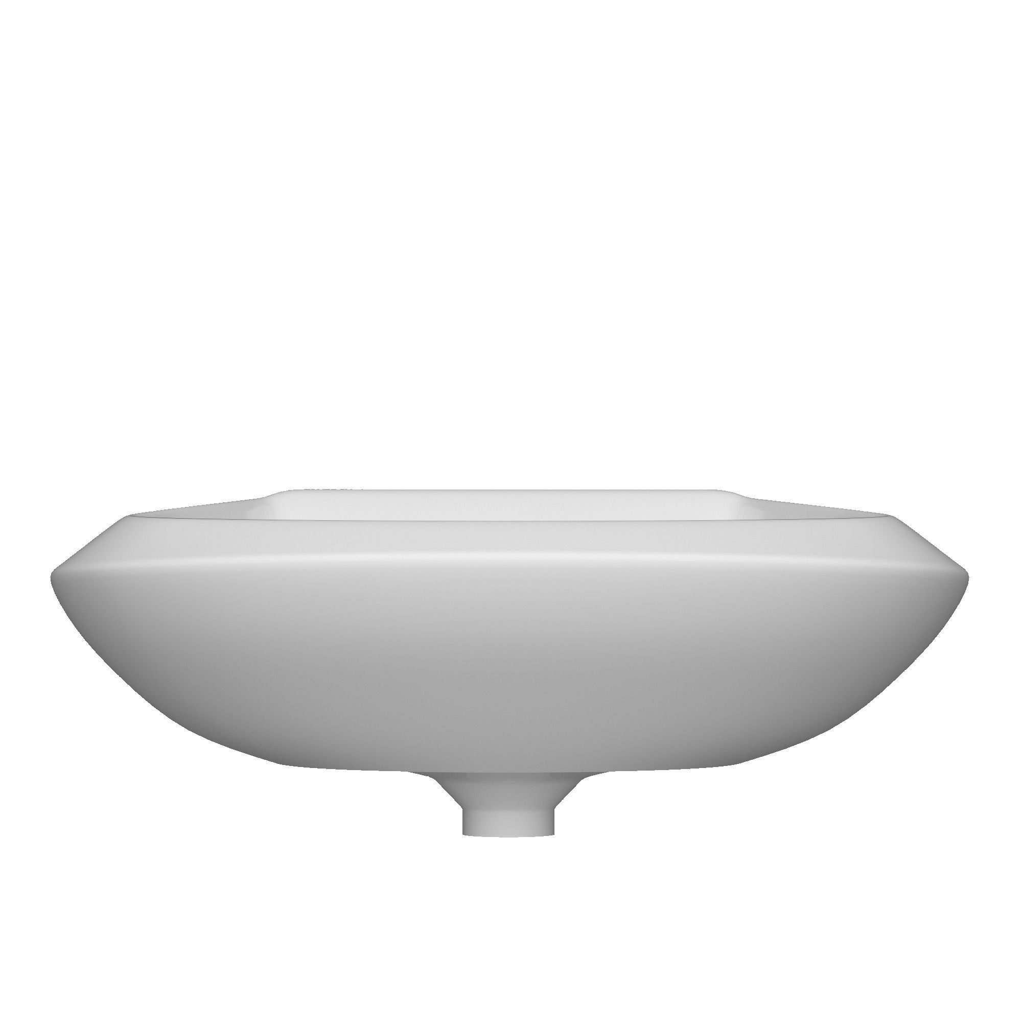 Wall Hung Half Round Wash Basin 3D model Modeled in 3ds max 3D model_5