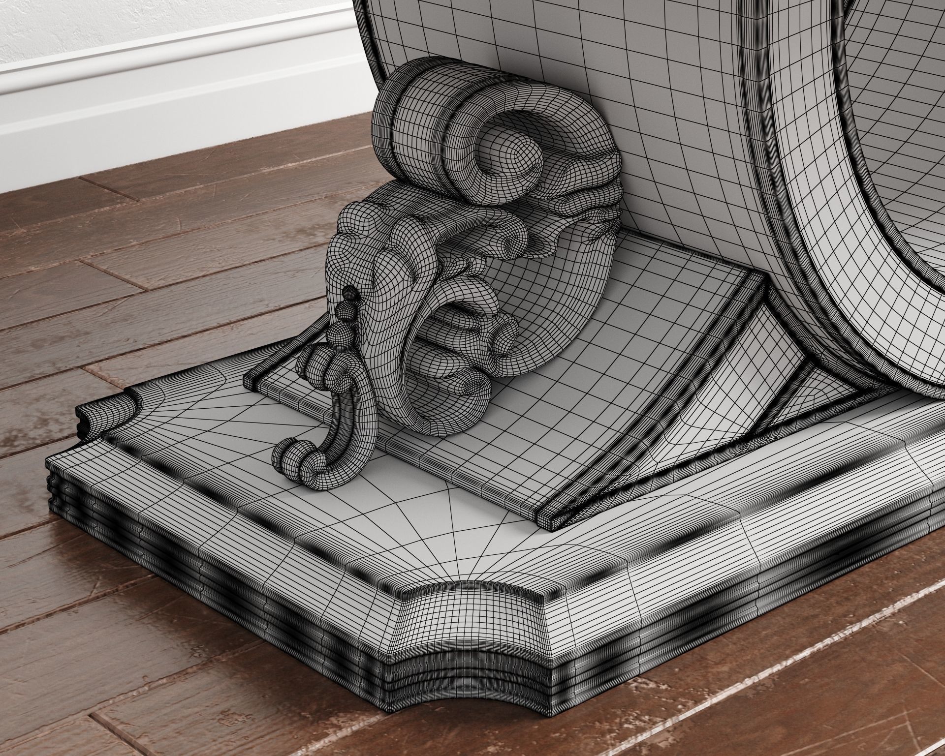 Calenas Art Deco Koltuk Takimi Coffee Table 3D model_12