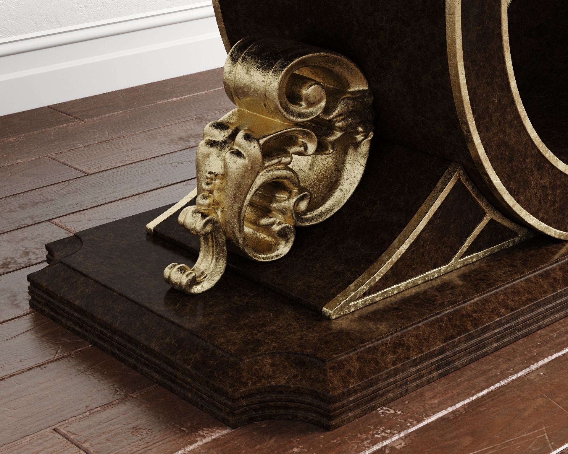 Calenas Art Deco Koltuk Takimi Coffee Table 3D model_5