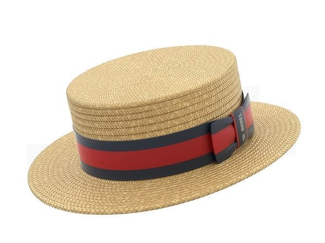 Boater Hat 3D model