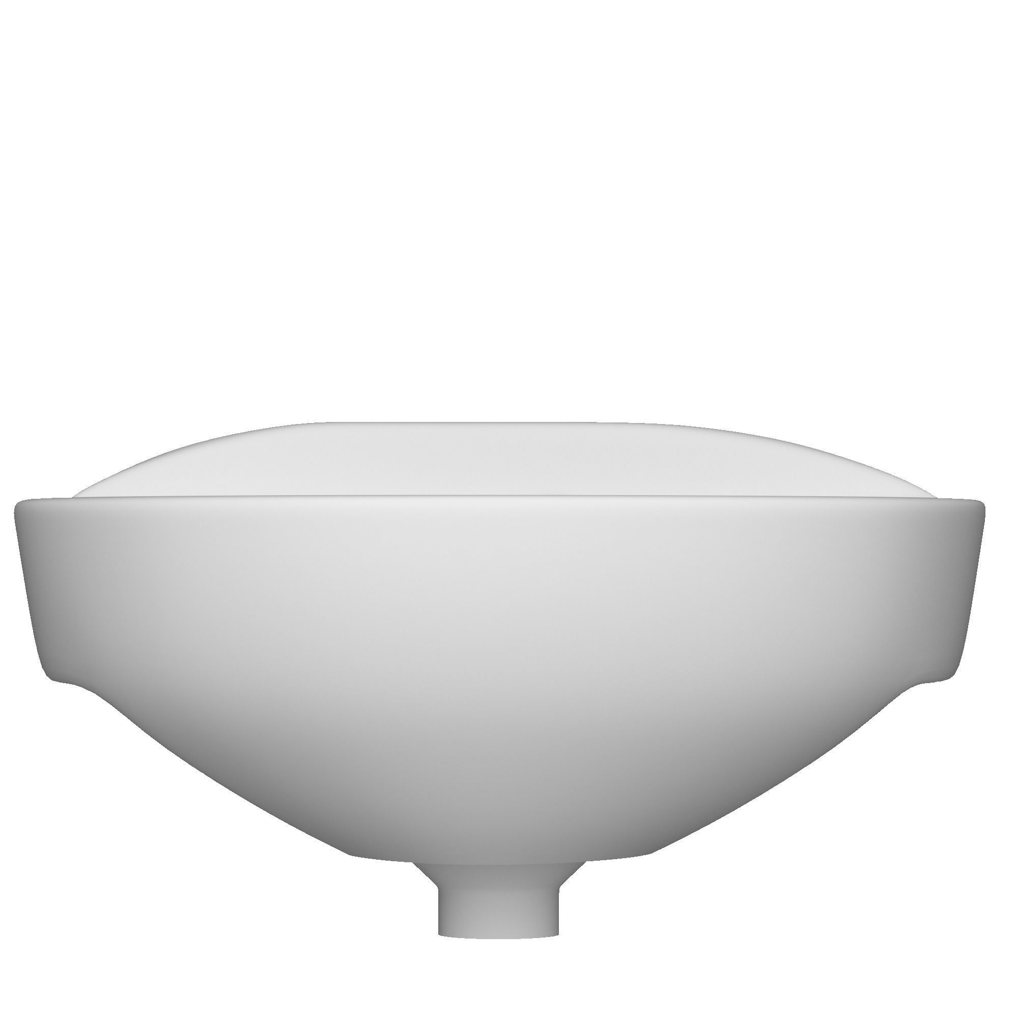 Wall Hung Half Round Wash Basin 3D model Modeled in 3ds max 3D model_5