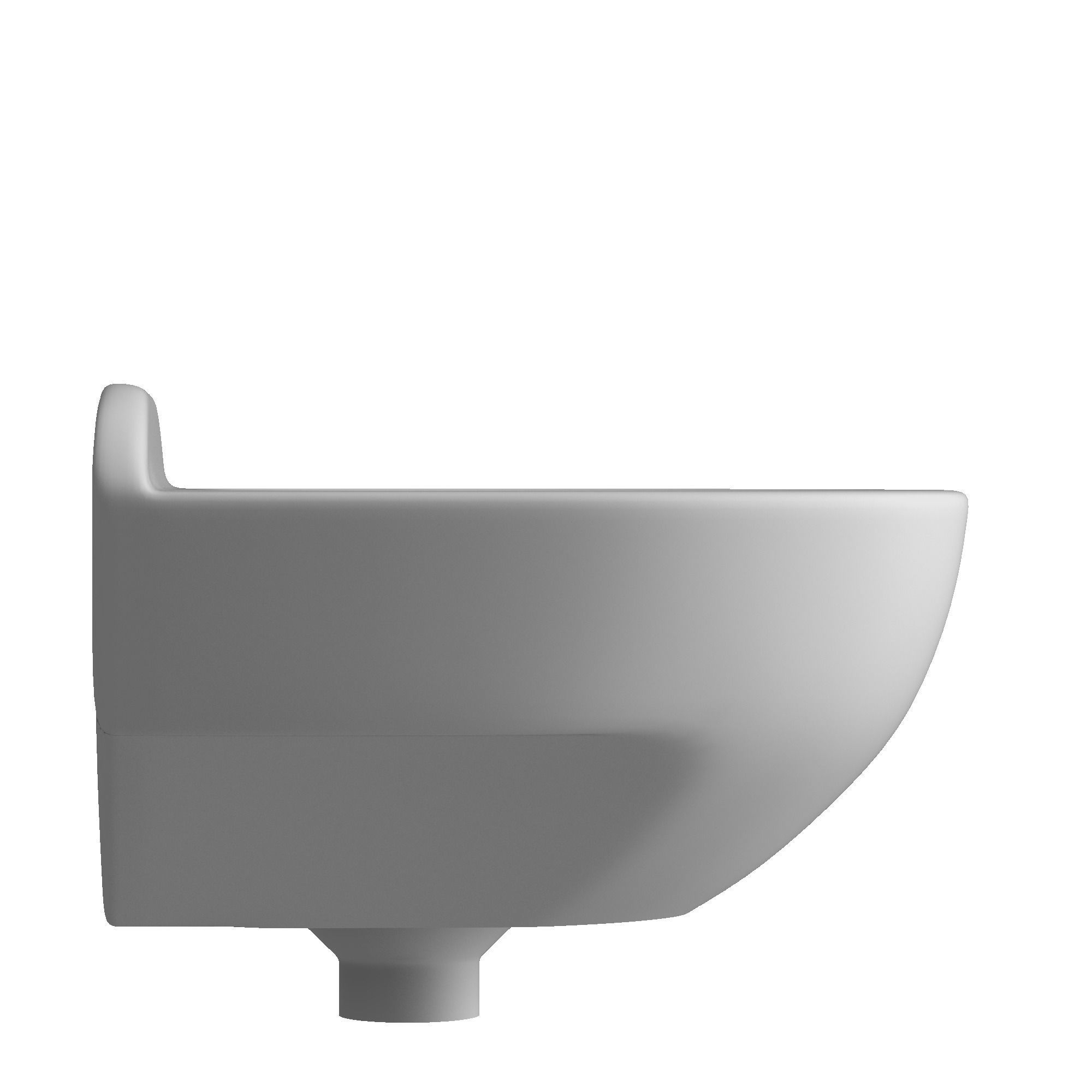 Wall Hung Half Round Wash Basin 3D model Modeled in 3ds max 3D model_1
