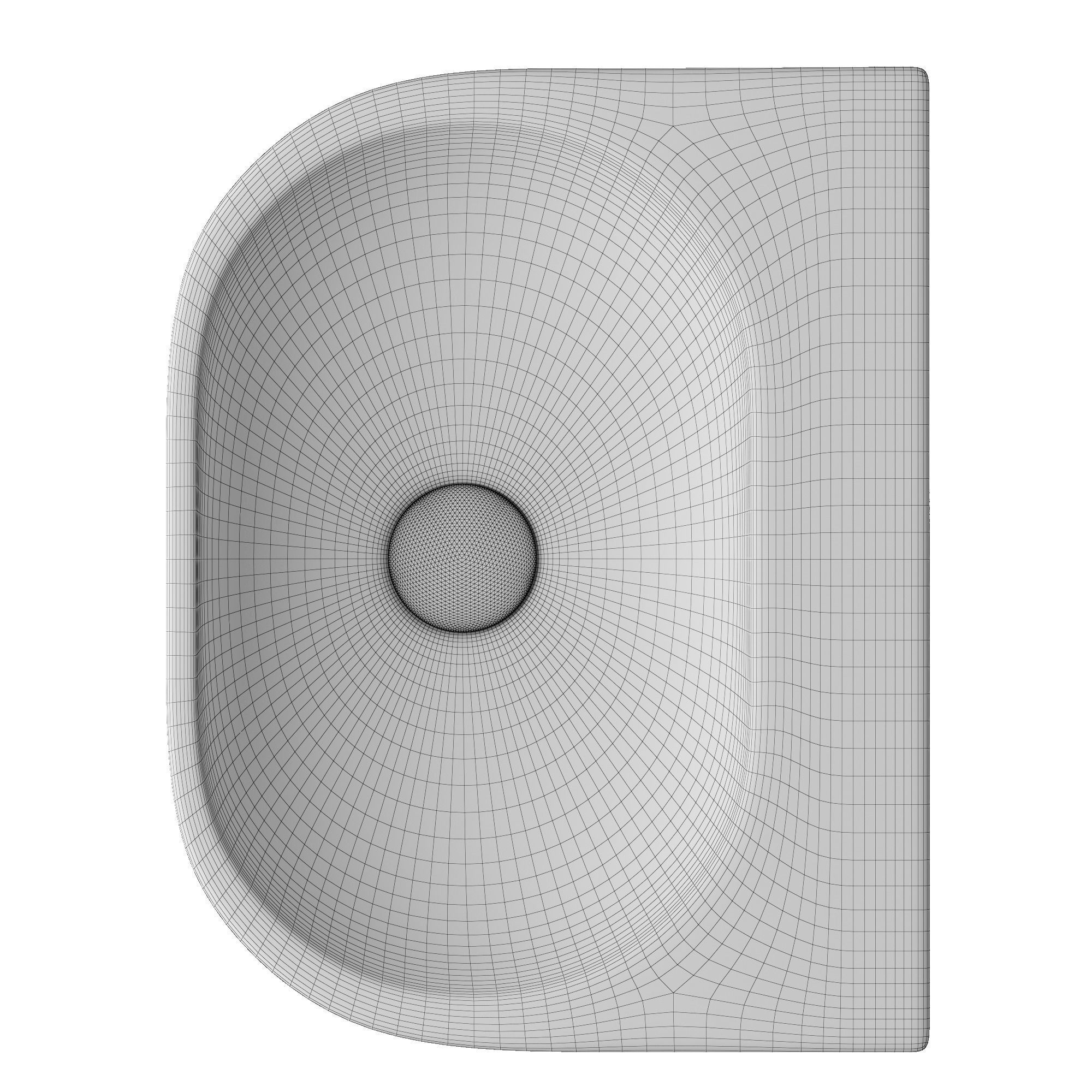 Wall Hung Rectangle Wash Basin 3D model Modeled in 3ds max 3D model_8