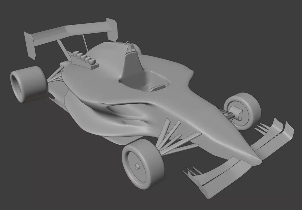 Formula Classic Car Free low-poly 3D model