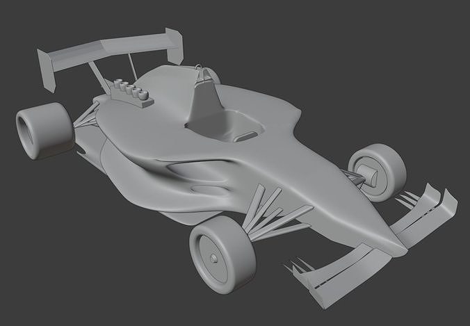 Formula Classic Car Free low-poly 3D model