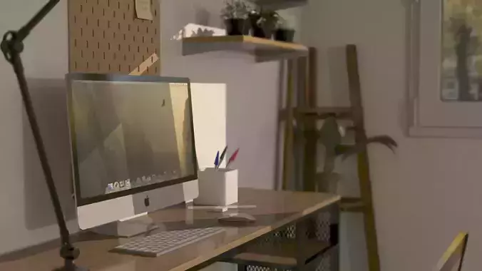 Room for lighting 3D model