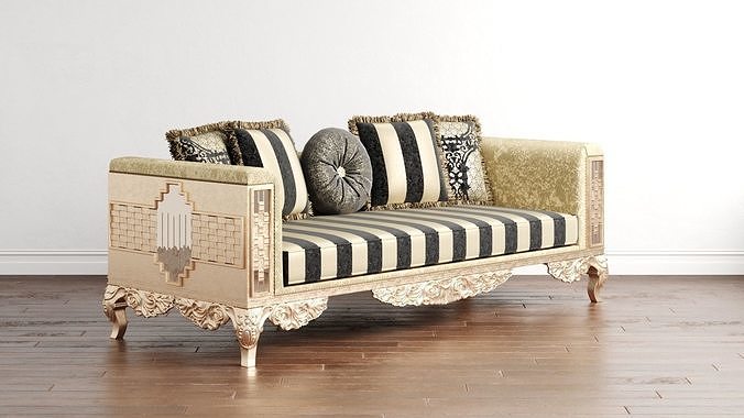 Vistera Art Deco Yatak Odasi Couch 3D model