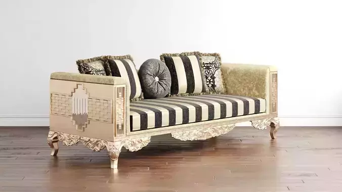 Vistera Art Deco Yatak Odasi Couch 3D model