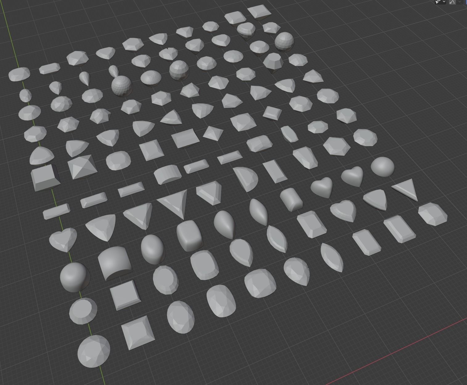 Kinds of precious stone cut 3D print model_10