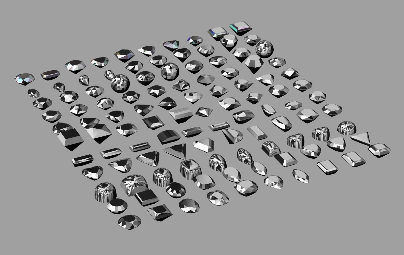 Kinds of precious stone cut 3D print model_6