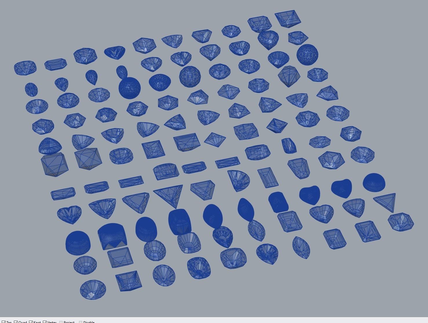 Kinds of precious stone cut 3D print model_8