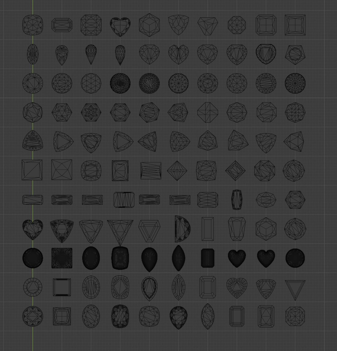 Kinds of precious stone cut 3D print model_11