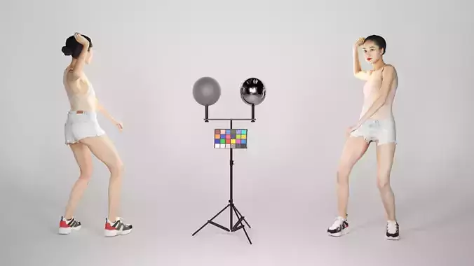 Pretty woman in shorts playing volleyball 226