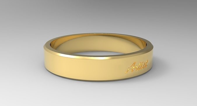 Artist Ring Gold 3D print model
